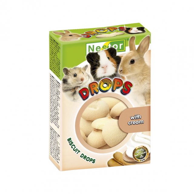 Biscuit drops for rodents and rabbits with cream  