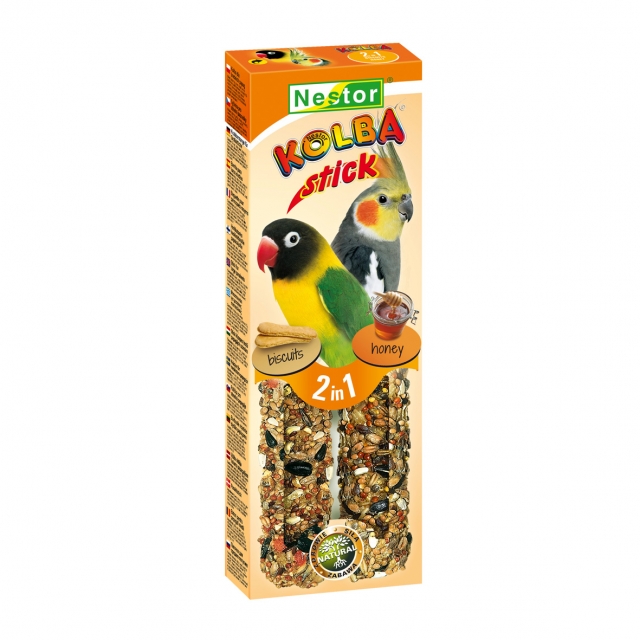 Classic Sticks  2 in 1  for large parakeets - biscuits, honey