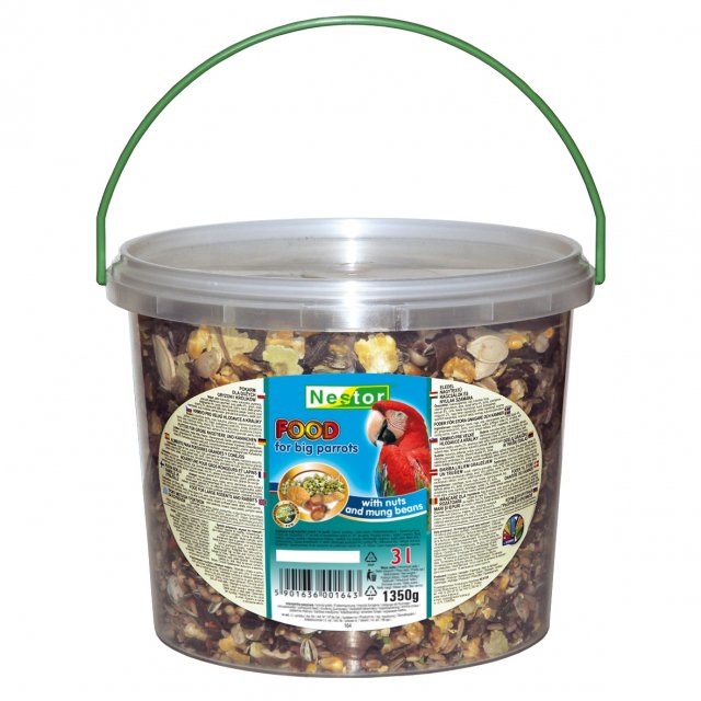 Complete Food for big parrots  with nuts and mungo beans 3000 ml